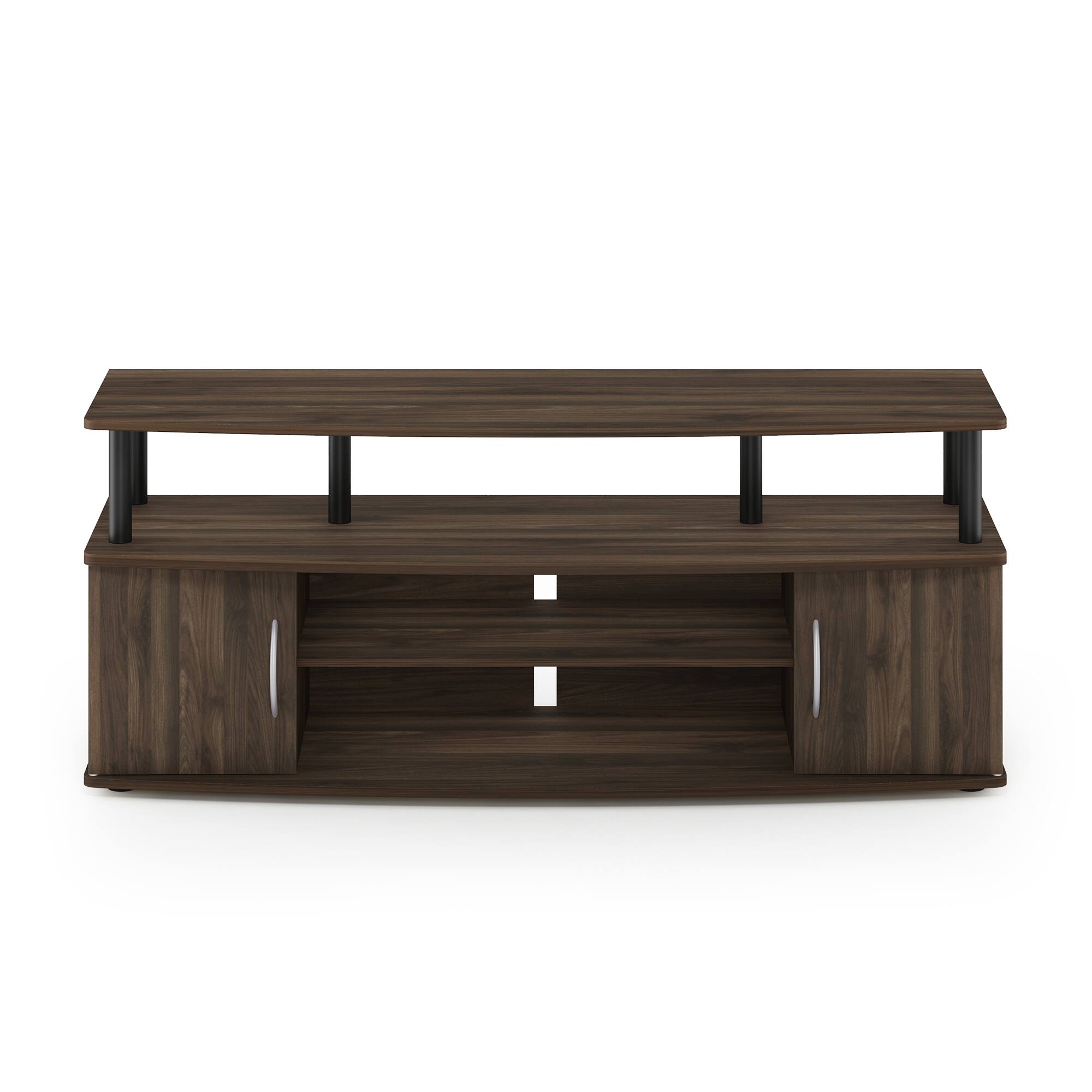Alt View 2. Furinno - JAYA Large Entertainment Center Hold up to 55-IN TV - Columbia Walnut/Black.