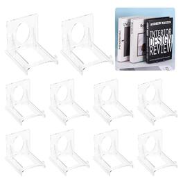 Unique Bargains - 10pcs Book Display Stands, 2" Adjustable Display Holder Mini Clear Easel Collector Stand for Comics, Magazines, DVDs