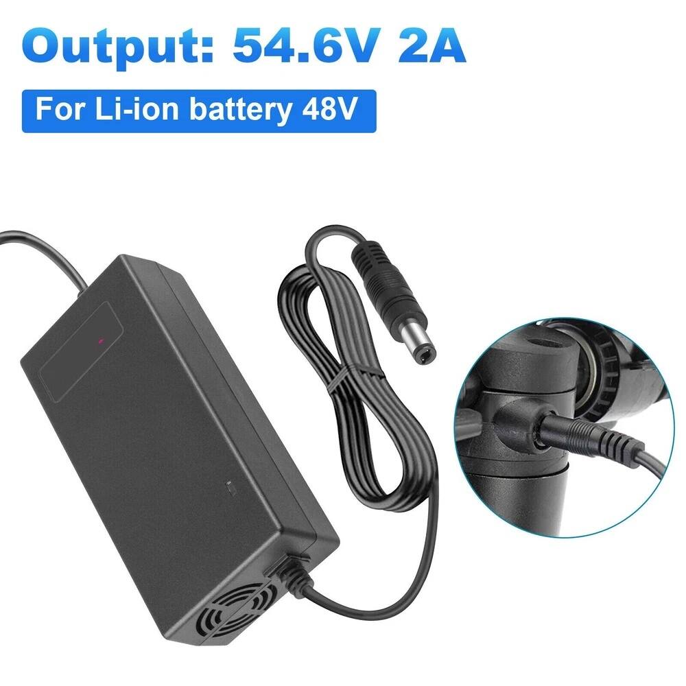 Output: 54.6V 2A  
For Li-ion battery 48V