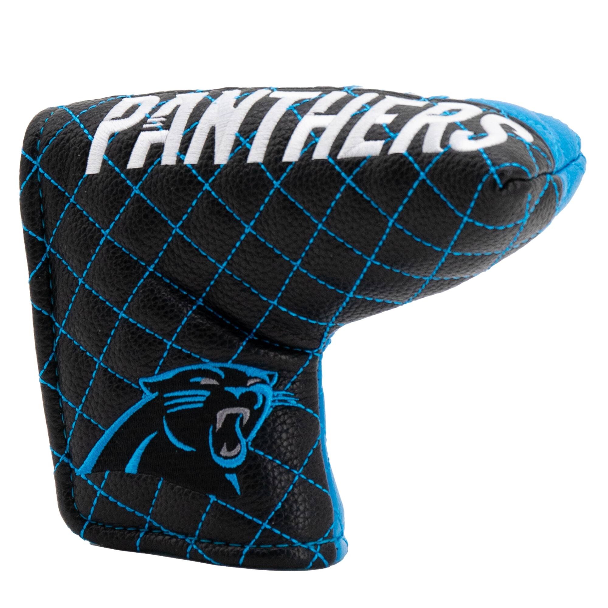 Alt View 2. Team Golf - Carolina Panthers Quilted Blade Putter Cover - Multicolor.