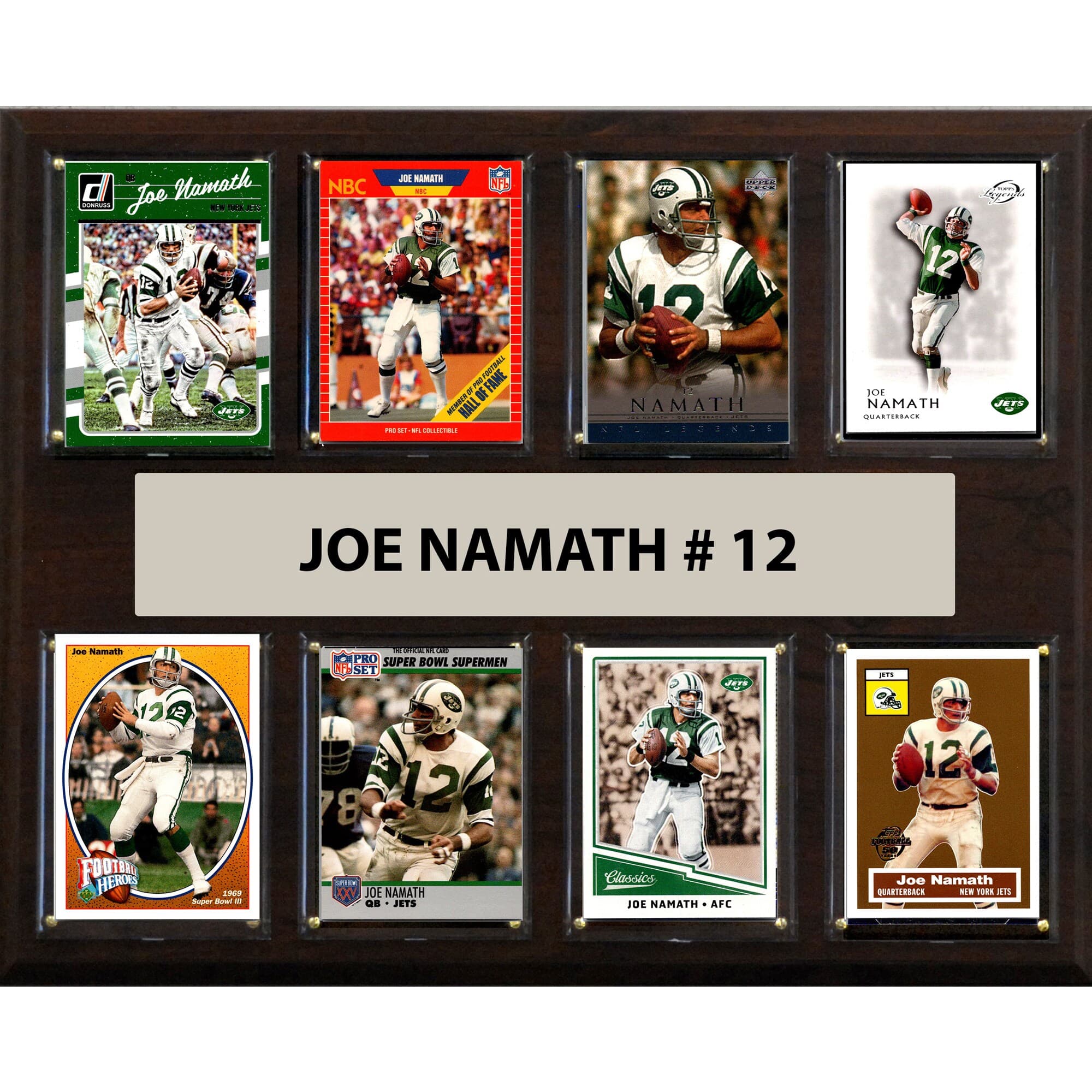 "C&I Collectibles - Joe Namath 12"" x 15"" Trading Card Plaque - Multicolor" price history on PriceWatchPro