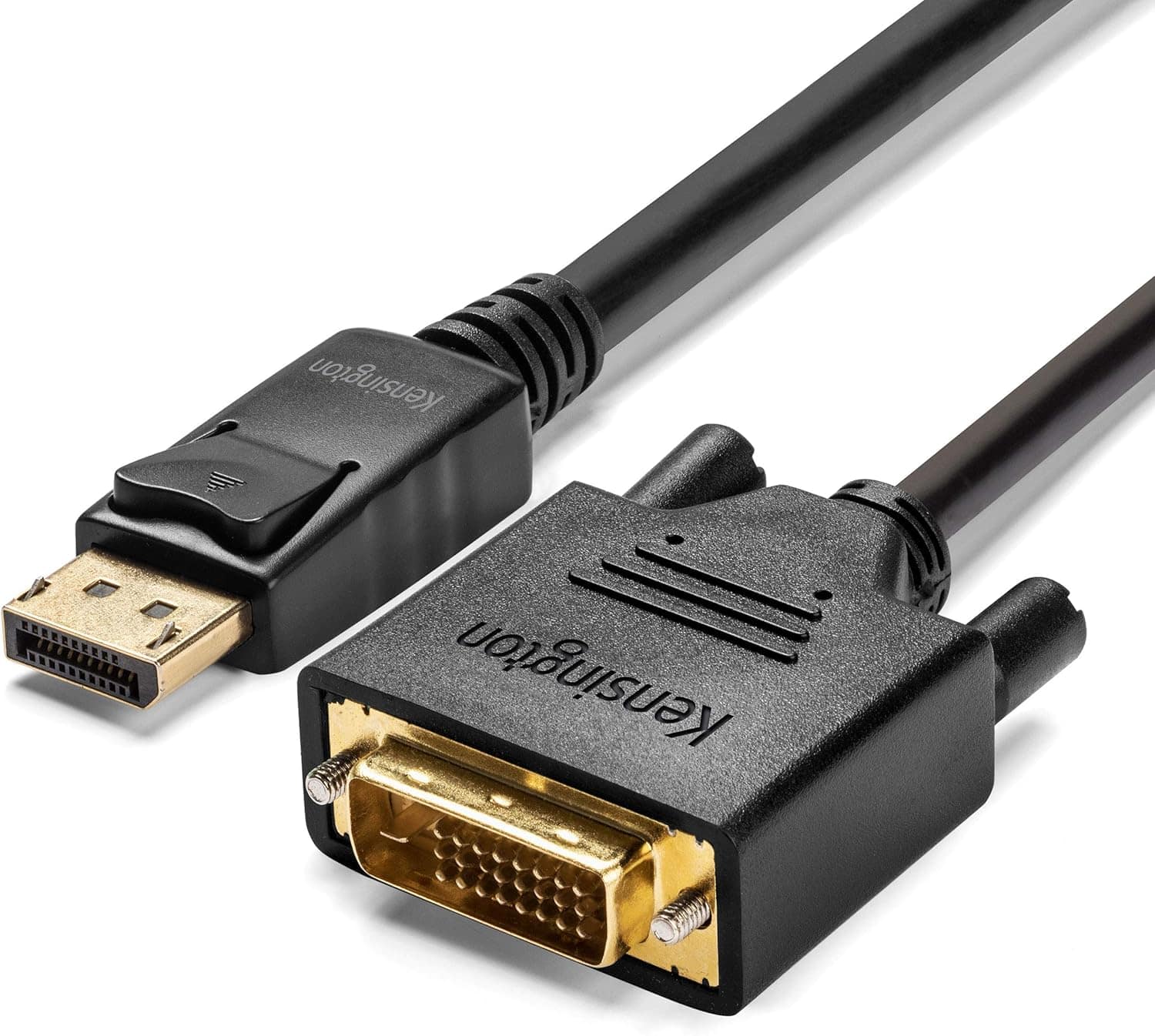Kensington - DisplayPort 1.2 (Male) to DVI-D (Male) Passive Unidirectional Cable, 6ft, Black – Video Adapter - K33023WW