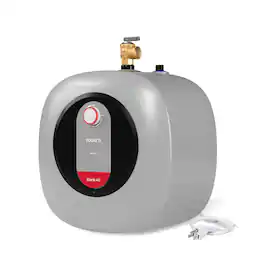 Fogatti - 4 Gallon 1440W Electric Mini Tank Water Heater, Wall/Floor Mount - Gray