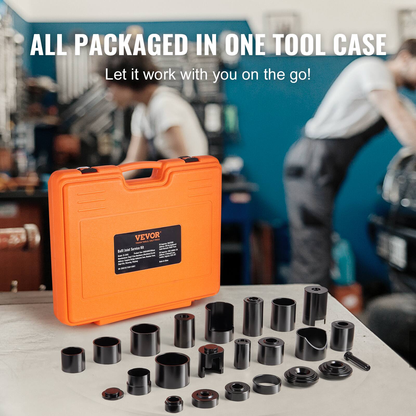 ALL PACKAGED IN ONE TOOL CASE  
Let it work with you on the go!