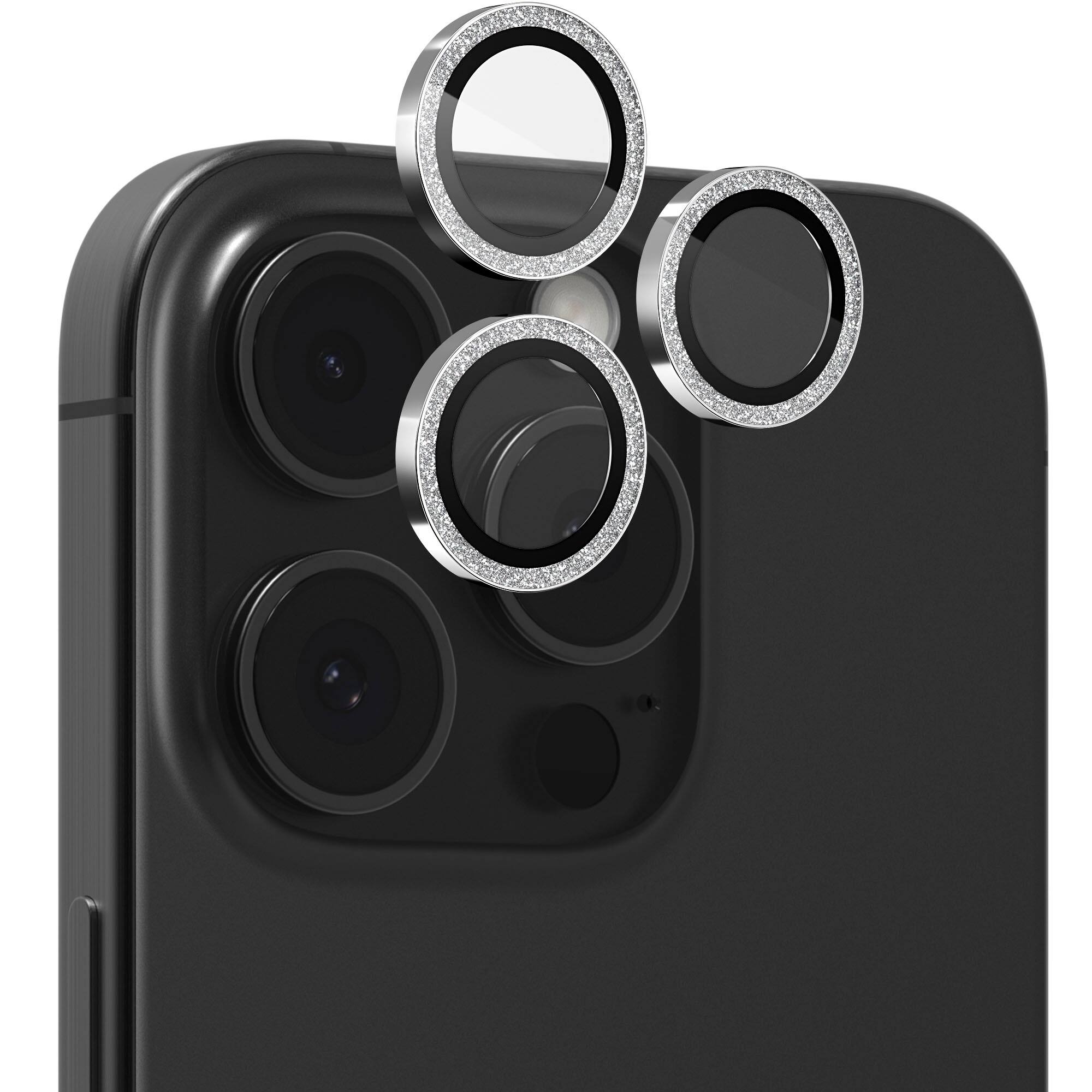 ZAGG - InvisibleShield Glass Elite Anti-Reflective Lens Protector for Apple iPhone 16 Pro Max/Pro - Glitter