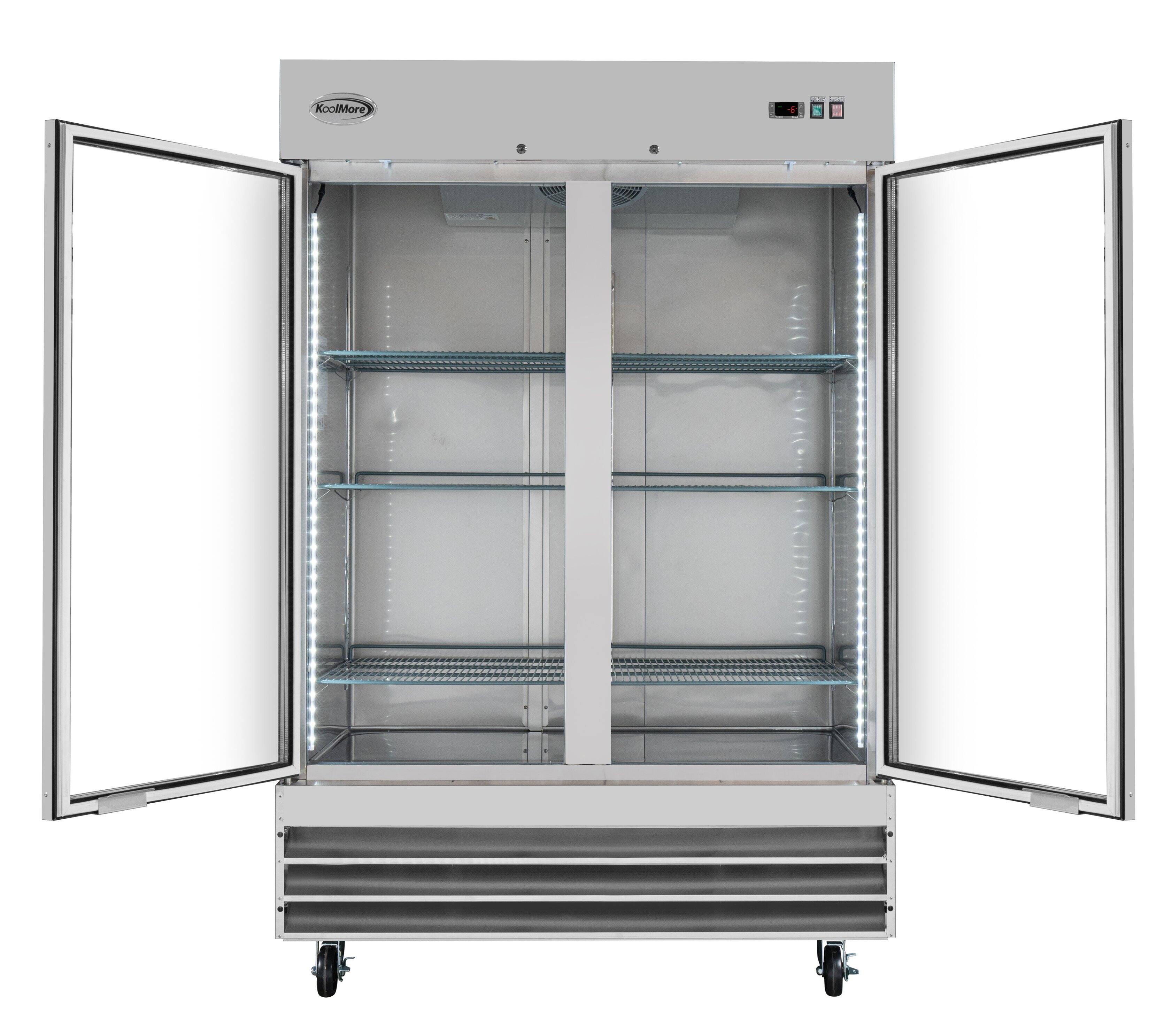 Alt View 4. Koolmore - 54 in. Two-Door Reach-In Refrigerator - 47 Cu Ft. RIR-2D-GD - Stainless-Steel.