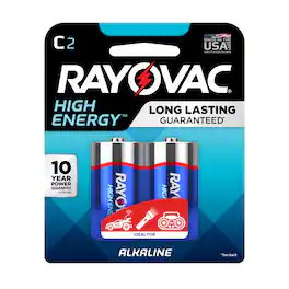 Rayovac - High Energy C Alkaline Batteries 2 pk Carded