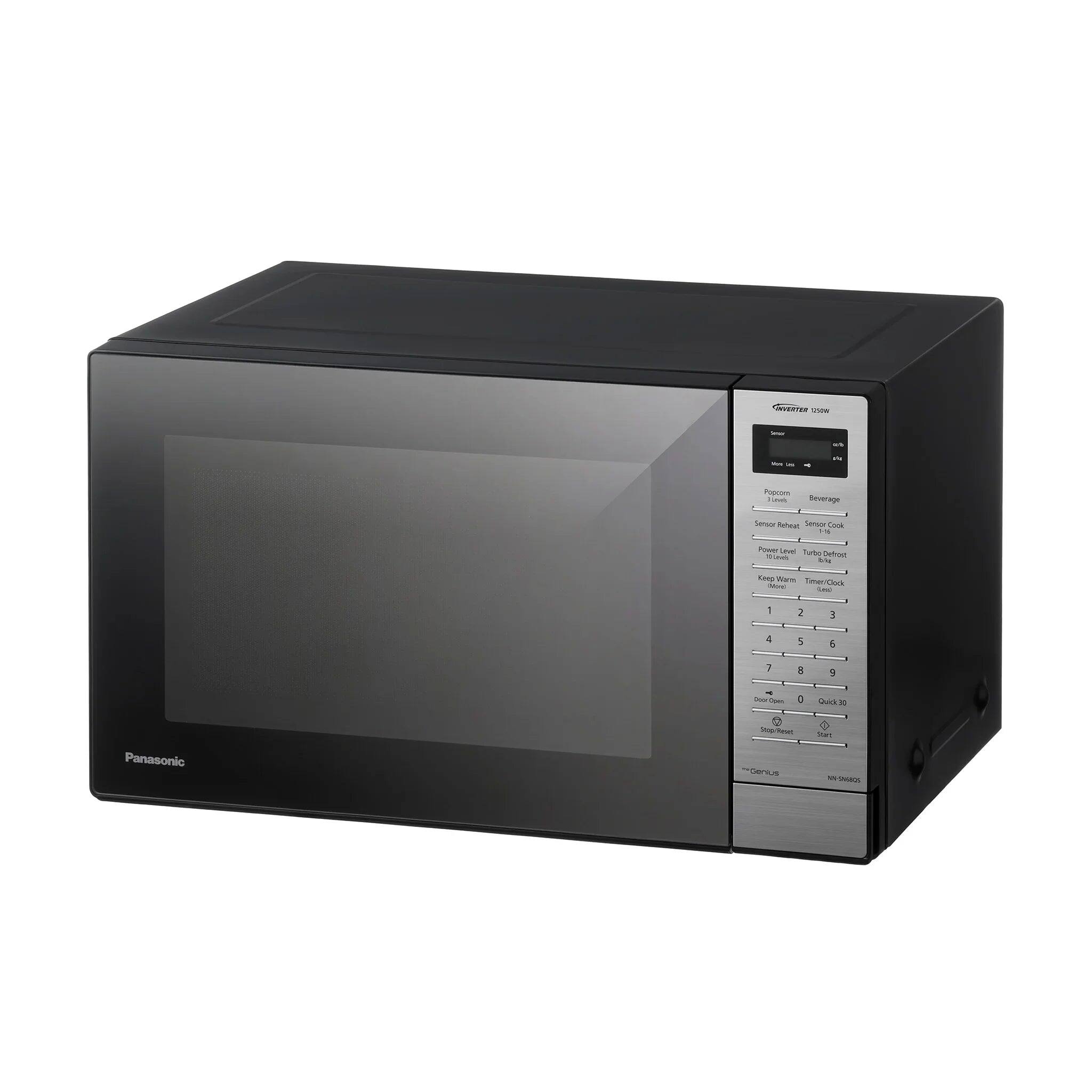 NVERTER 250W  
Year  
wh  
- usa  
W  
Popcorn Facts Beverage  
Sensor Reheat Sensor Cook 5%  
Power Level Turbo Defrost Weets and  
Keep Warm Times Mye) Gook Less  
-  
2  
I  
4  
5  
6  
7  
8  
9  
A Closer Open  
I  
Quick 30  
Panasonic  
p/Resen **Genius  
tran NN-516825