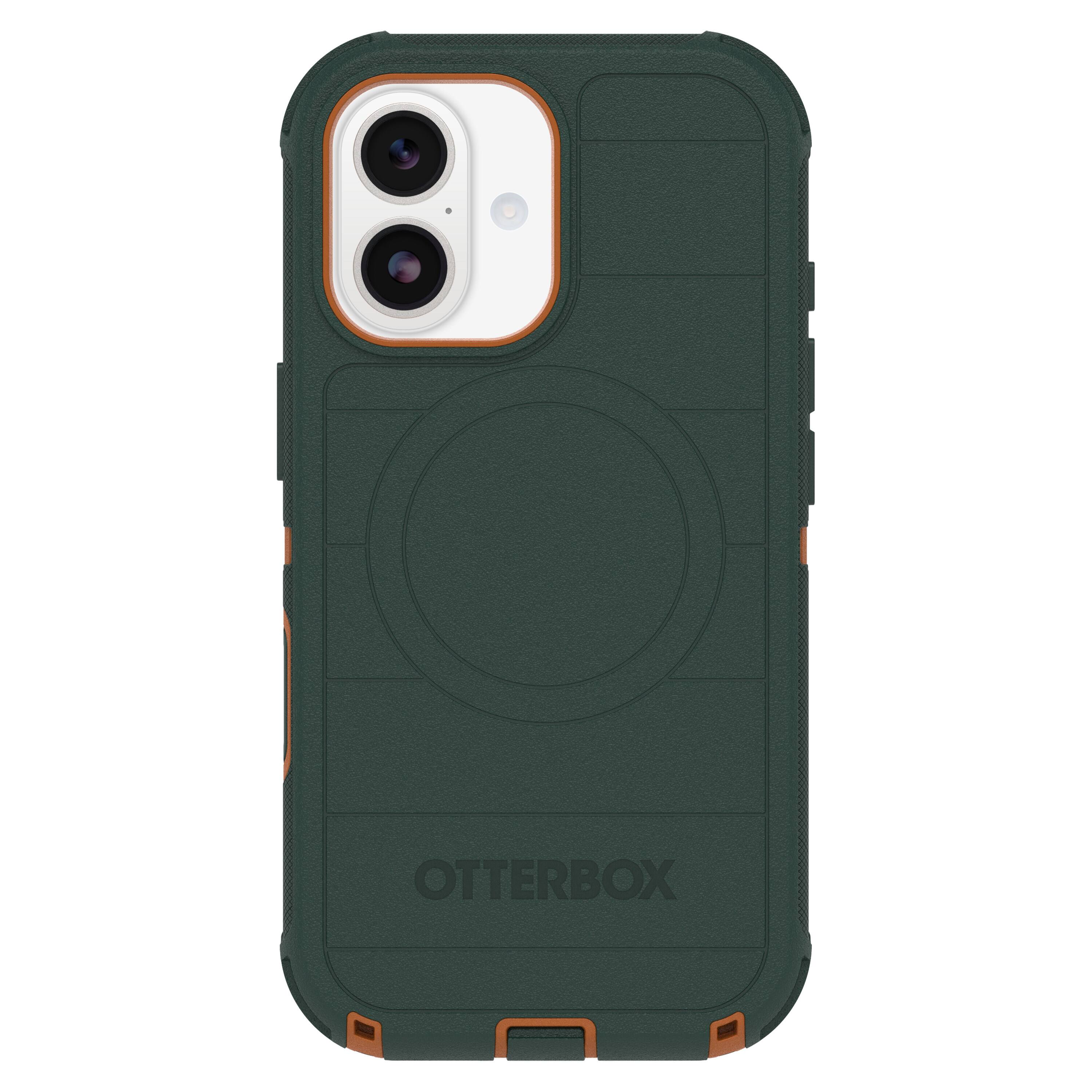 Angle. OtterBox - Defender Series Pro Hard Shell for Apple iPhone 17 - Green.