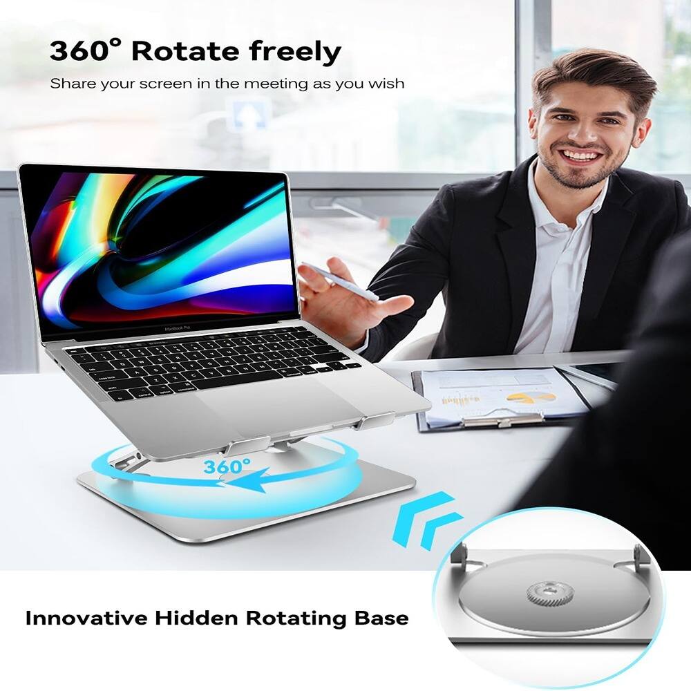 360° Rotate freely  
Share your screen in the meeting as you wish  

Innovative Hidden Rotating Base