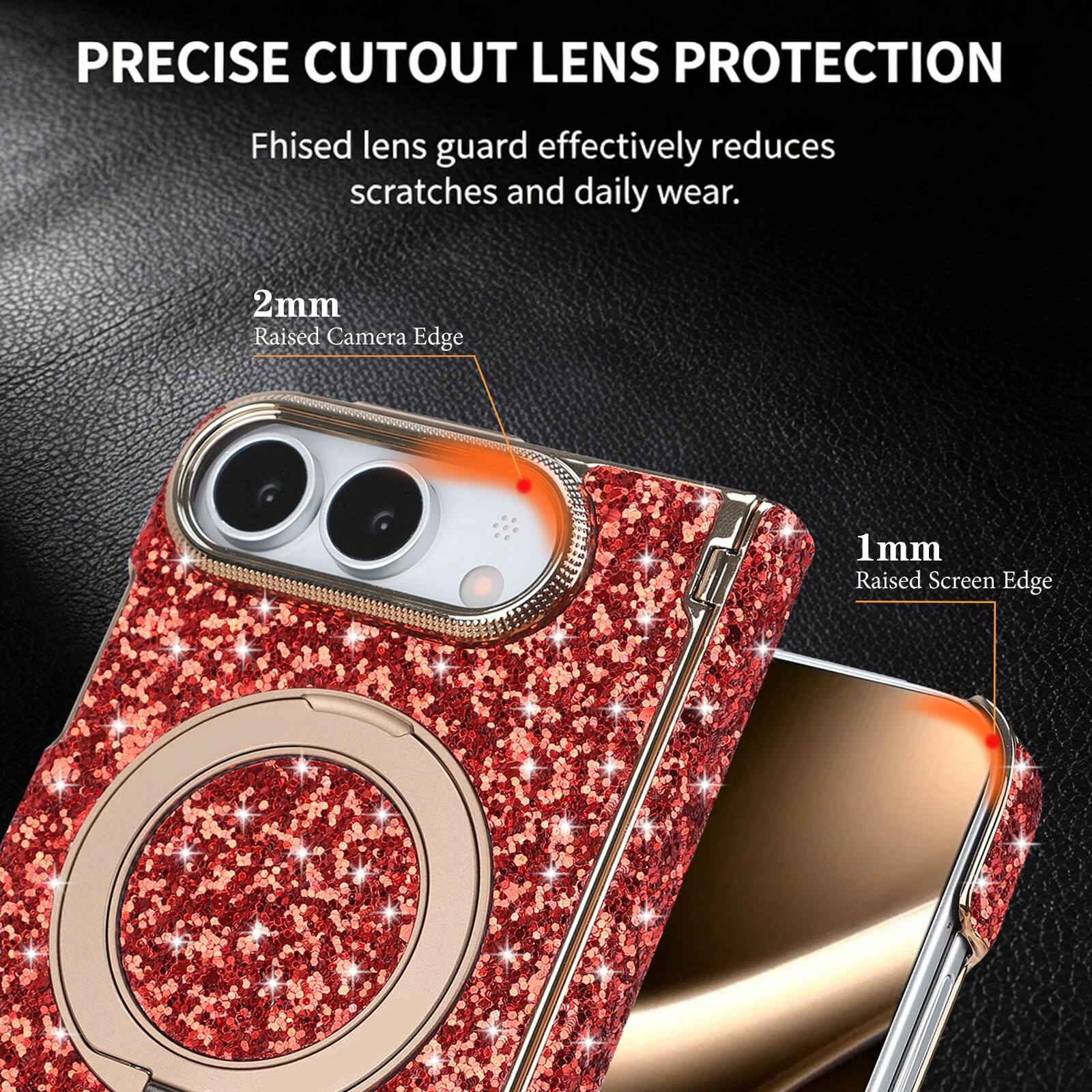 UUCOVER Magnetic Kickstand Glitter Case For Apple iPhone Duo ...