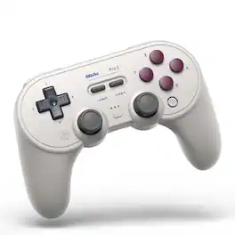 8BitDo - Pro 2 Bluetooth Wireless Gaming Controller with Hall Effect Joystick Update for Switch, PC, Android, and Steam - Gray