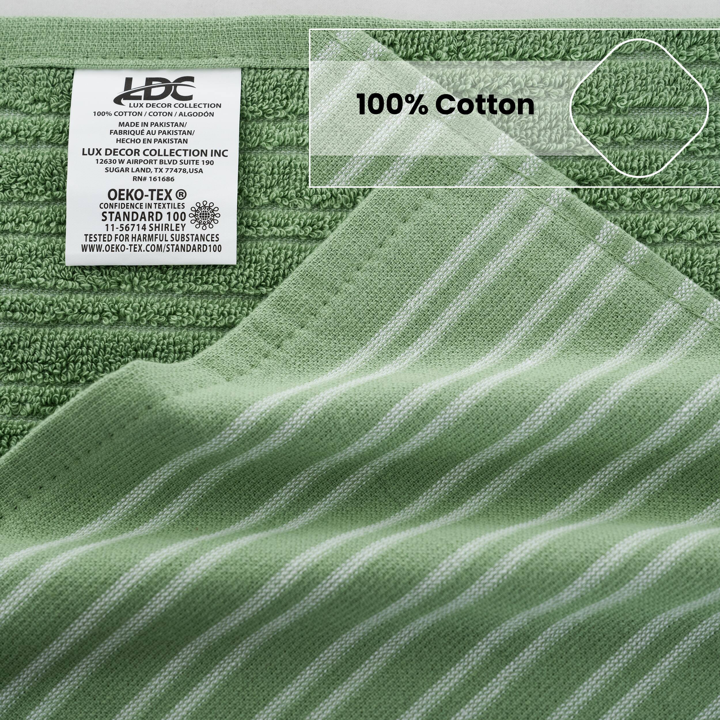 LDC LUX DECOR COLLECTION  
100% COTTON / COTON / ALGODÓN  
MADE IN PAKISTAN / FABRIQUÉ AU PAKISTAN / HECHO EN PAKISTAN  
LUX DECOR COLLECTION INC  
12630 W AIRPORT BLVD SUITE 190  
SUGAR LAND, TX 77478, USA  
RNca 01686  

OEKO-TEX®  
CONFIDENCE IN TEXTILES  
STANDARD 100  
11-56714 SHIRLEY  
TESTED FOR HARMFUL SUBSTANCES  
WWW.OEKO-TEX.COM/STANDARD100  

100% Cotton