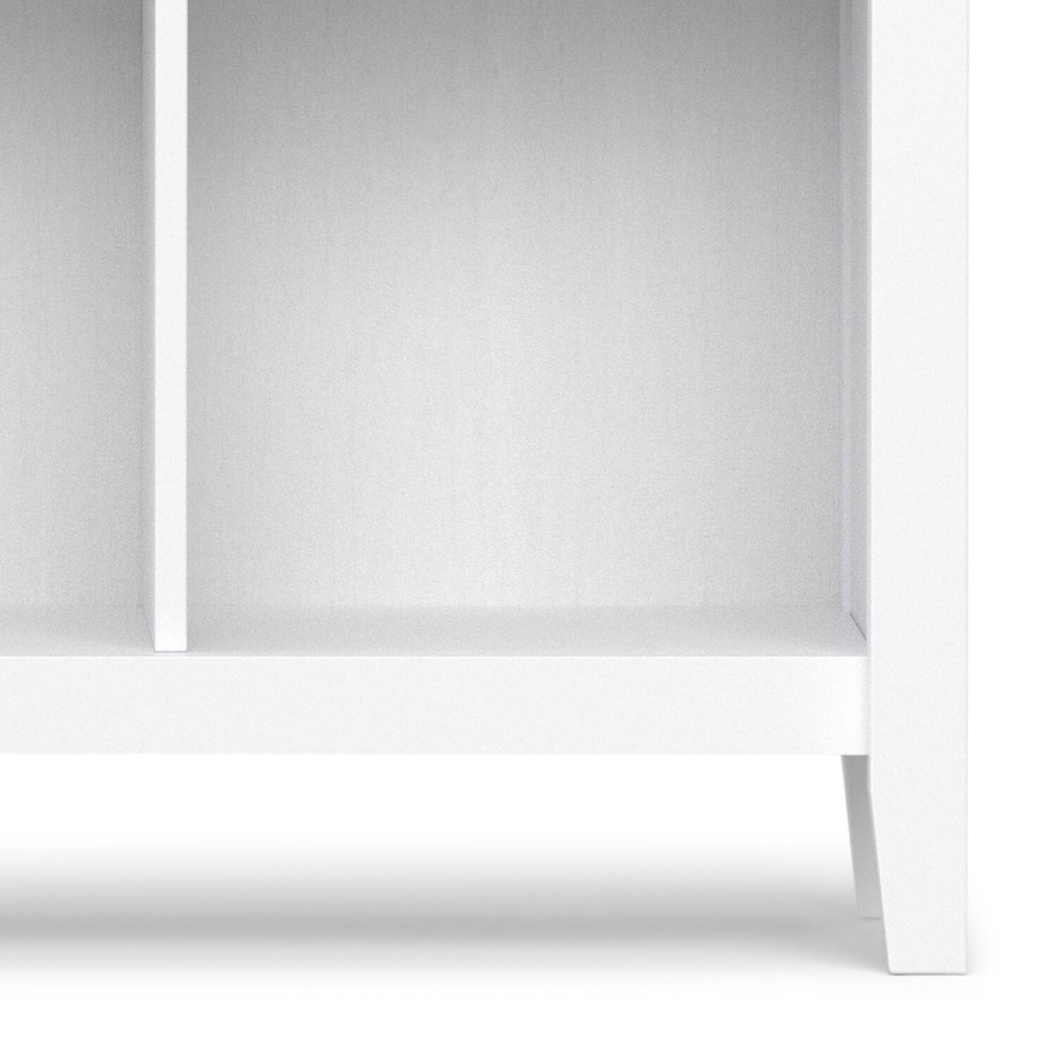 Alt View 4. Simpli Home - Simpli Home Artisan SOLID WOOD 48 inch x 57 inch Transitional 12 Cube Storage in White - White.
