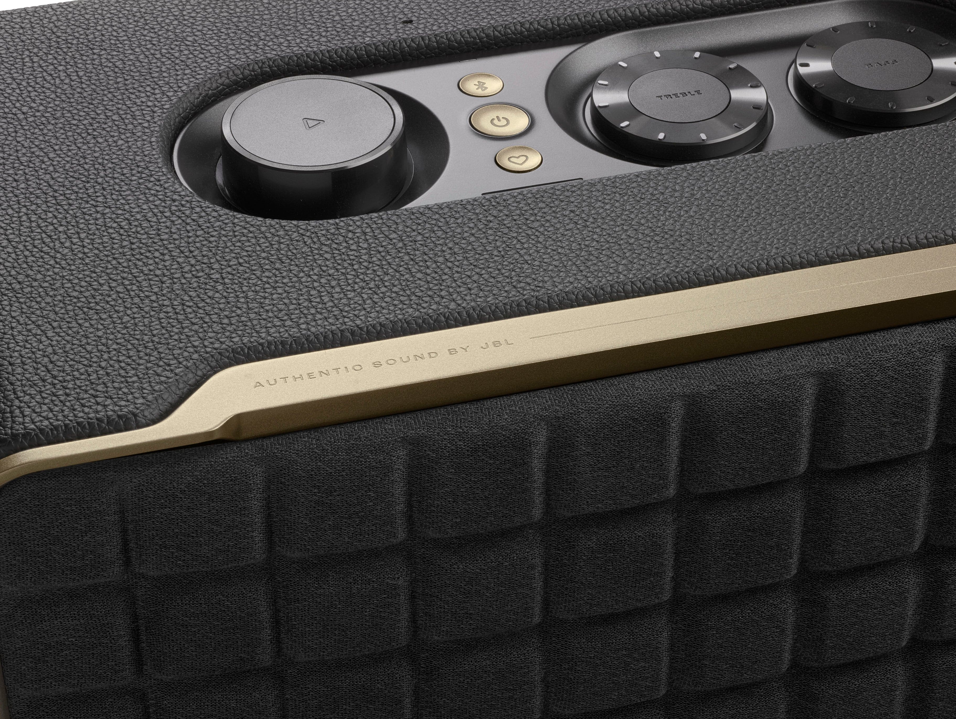 The text on the image reads "Authentic Sound by JBL."