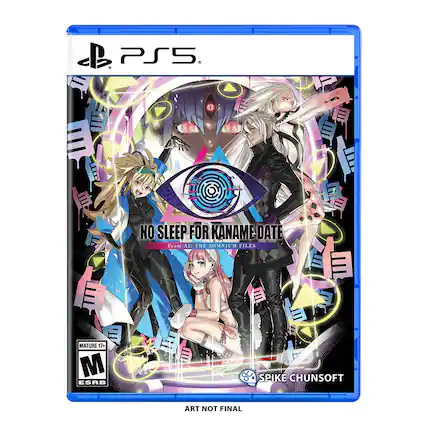 PS5
NO SLEEP FOR KANAME DATE
From AI: THE SOMNIUM FILES
MATURE 17+
ESRB
SPIKE CHUNSOFT
ART NOT FINAL - M (Mature 17+)