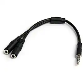 StarTech.com - Headset adapter for headsets with separate headphone / microphone plugs - 3.5mm 4 position to 2x 3 position 3.5mm M/F