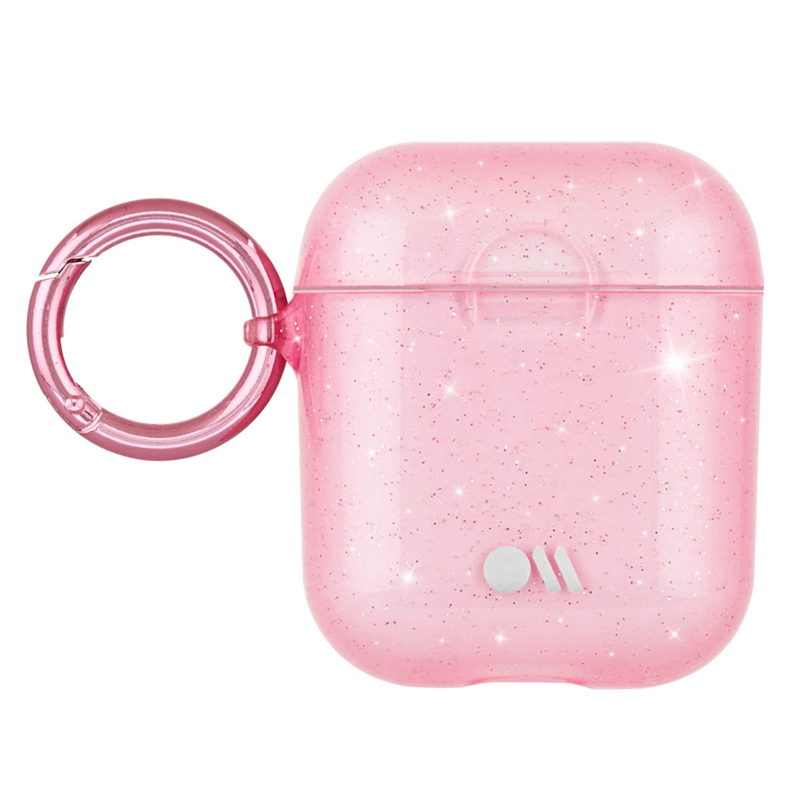 Case-Mate - Case For Airpods With Ring Clip & Neck Strap Pink - Sheer Crystal Pink