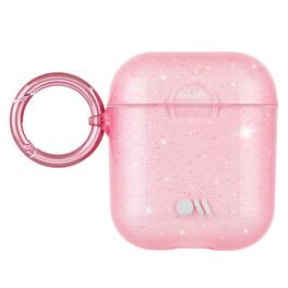 Case-Mate - Case For Airpods With Ring Clip & Neck Strap Pink - Sheer Crystal Pink