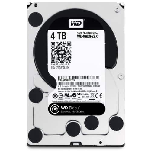 Western Digital - WD Black 4TB 3.5" Internal Hard Drive - SATA - 7200 RPM - 64 MB Buffer (WD4003FZEX)