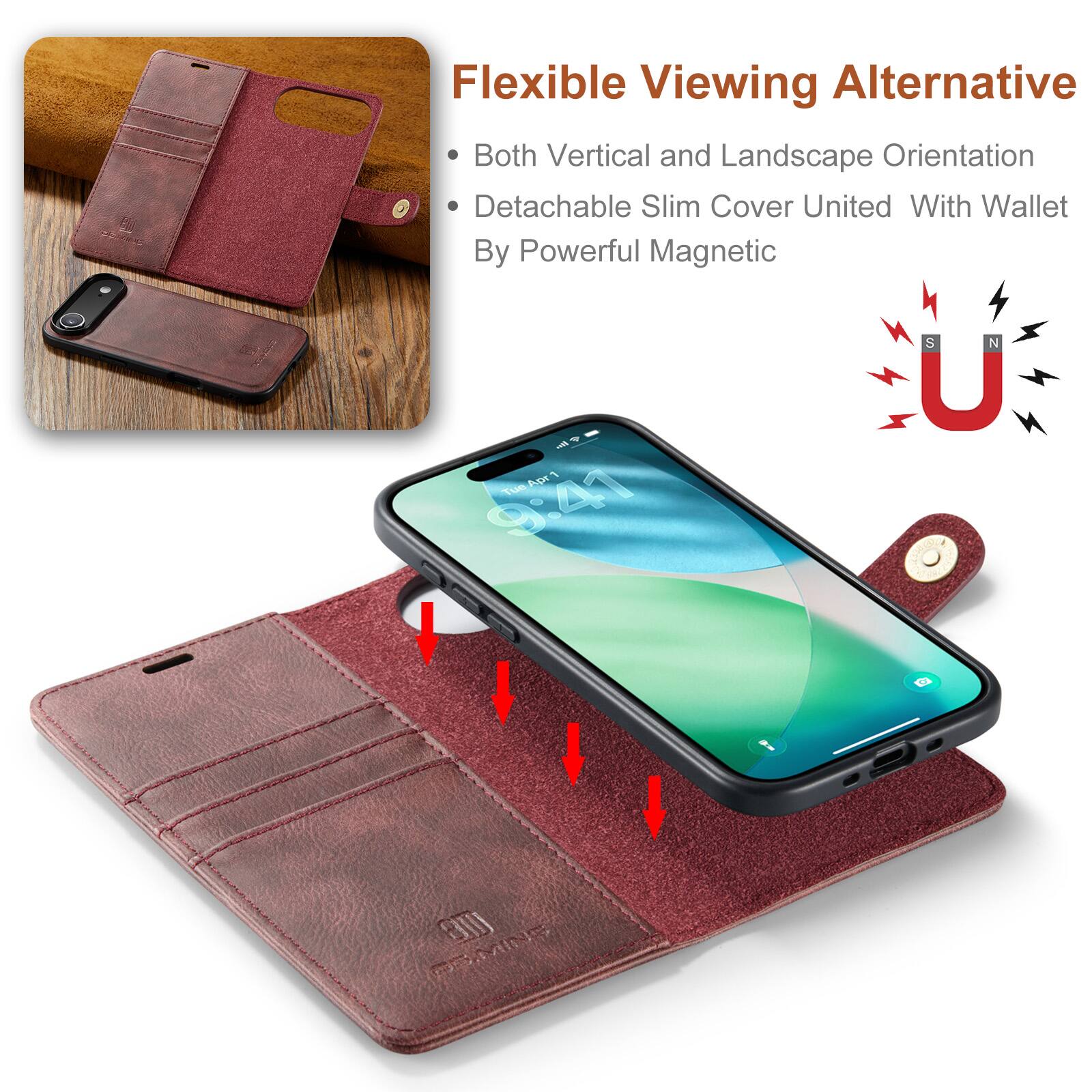 Flexible Viewing Alternative  
Both Vertical and Landscape Orientation  
Detachable Slim Cover United With Wallet By Powerful Magnetic