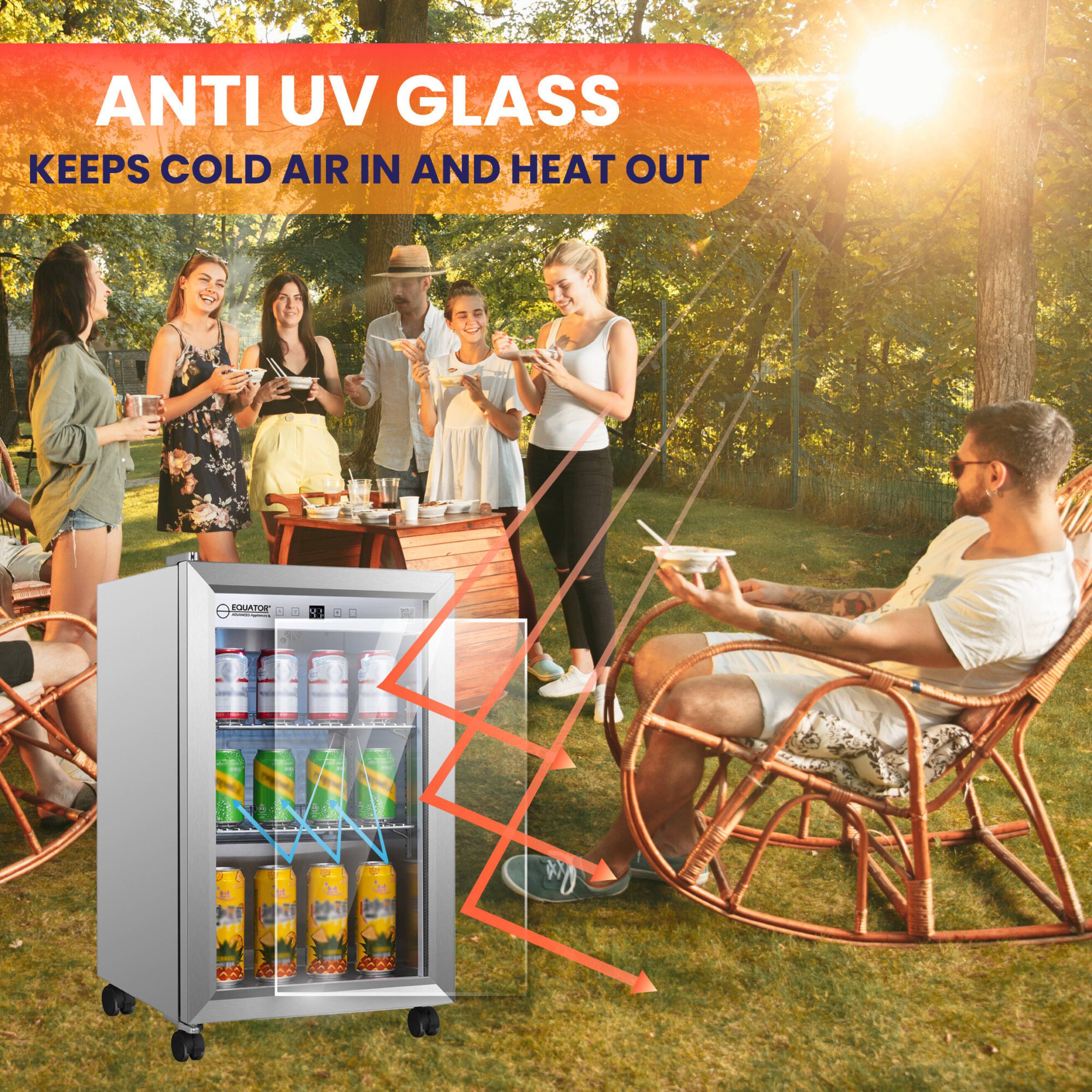 ANTI UV GLASS  
KEEPS COLD AIR IN AND HEAT OUT