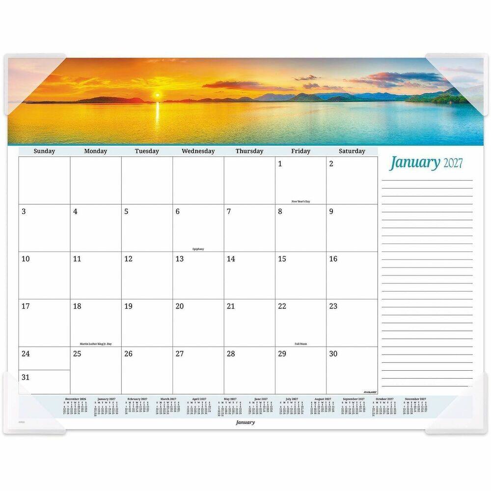 AT A GLANCE Panoramic Seascape Desk Pad, January 2027 December 2027 ...