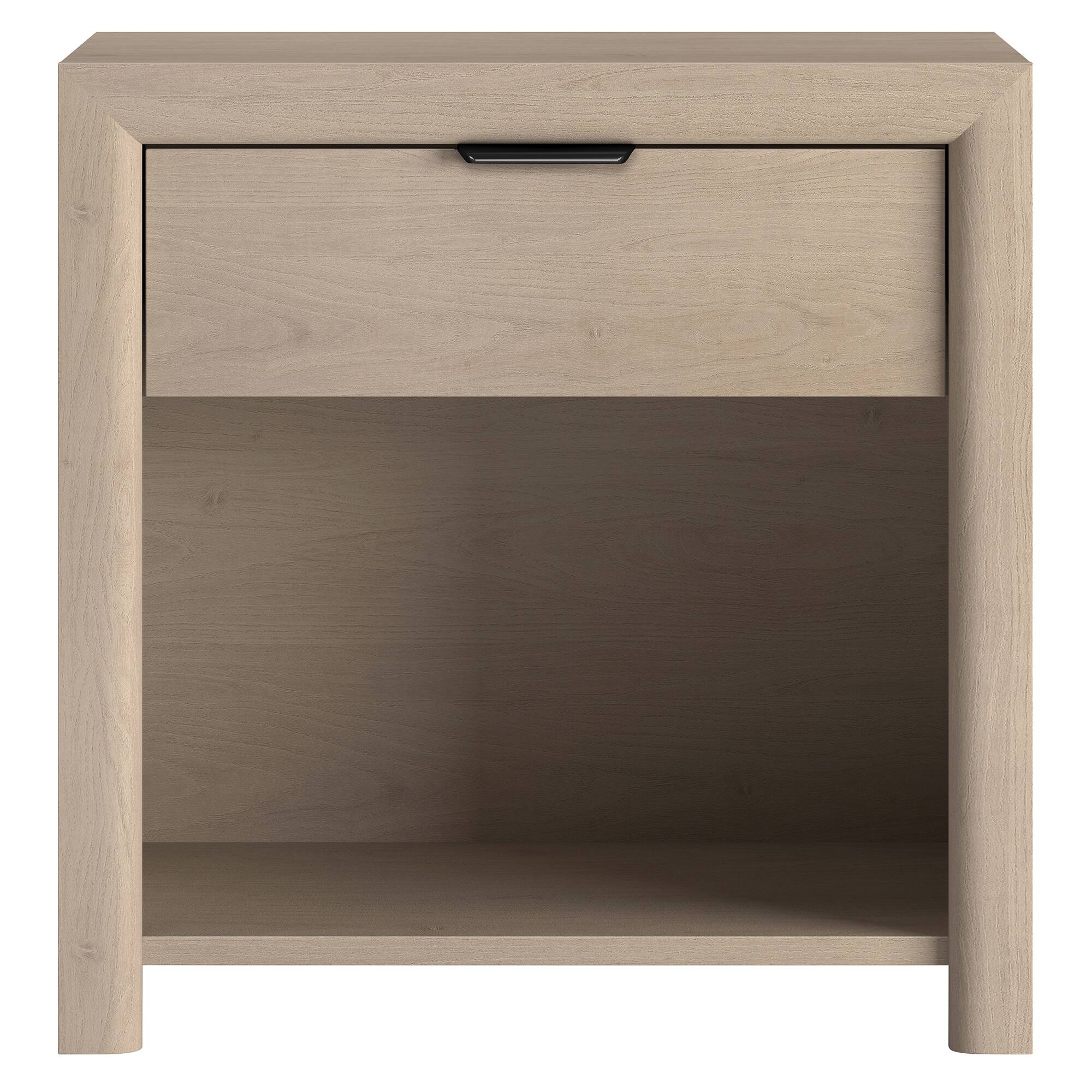 Angle. Hudson&Canal - Clara 24" Rectangular Nightstand - White.