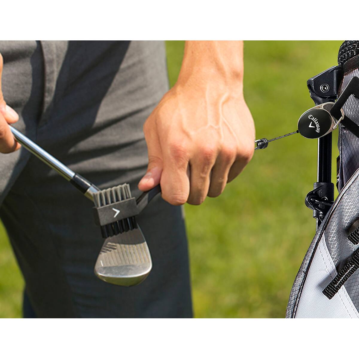 Alt View 1. Callaway - Callaway Golf Club Dual-Sided Cleaning Brush - Black.