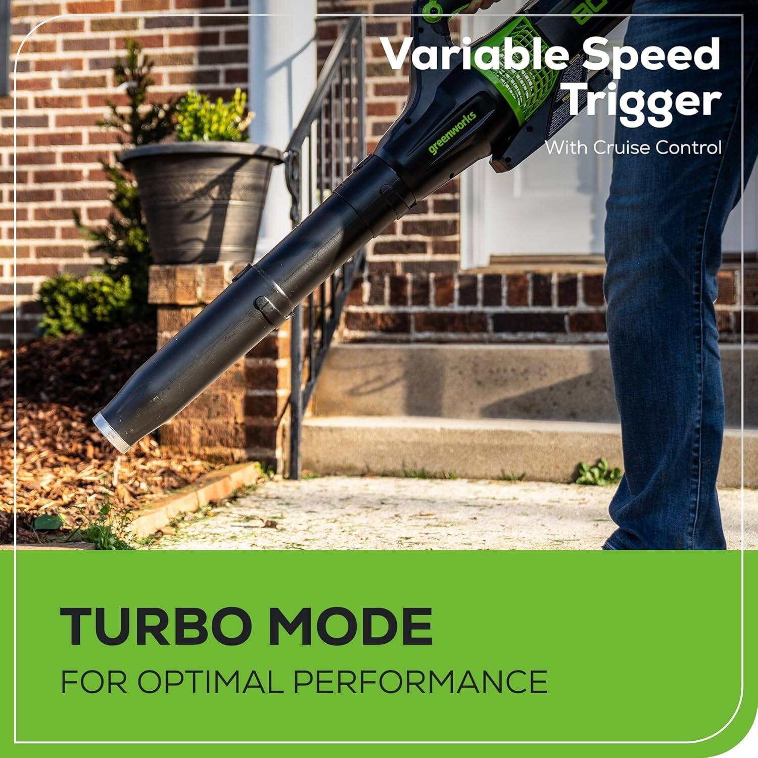 Variable Speed Trigger  
With Cruise Control  

TURBO MODE  
FOR OPTIMAL PERFORMANCE