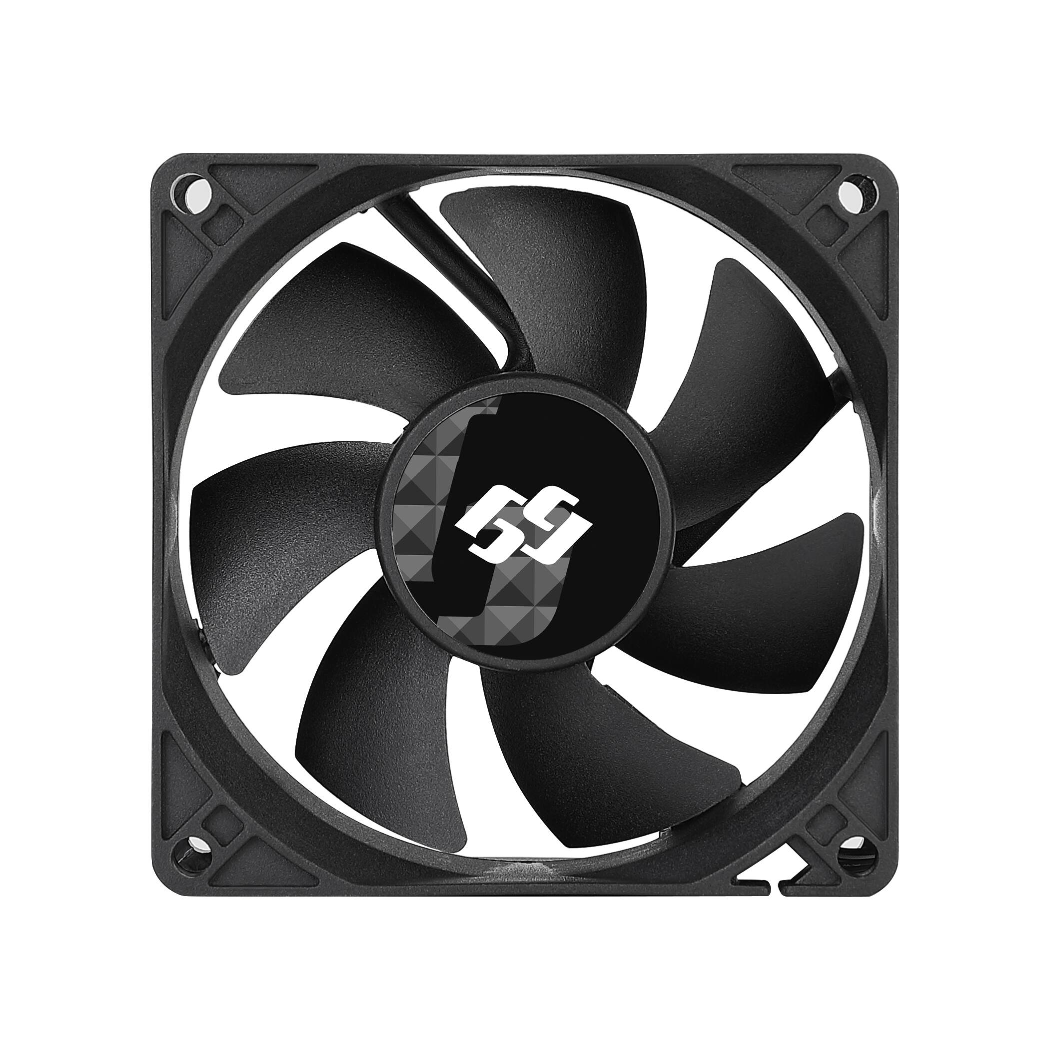 Front. Bluegears - b-BlasterPWM 80mm 2Ball PWM High Speed Fan ranging 600 to 5000 RPM with 98 CFM. UL, CE, FCC, RoHS, Reach Certified - Black.