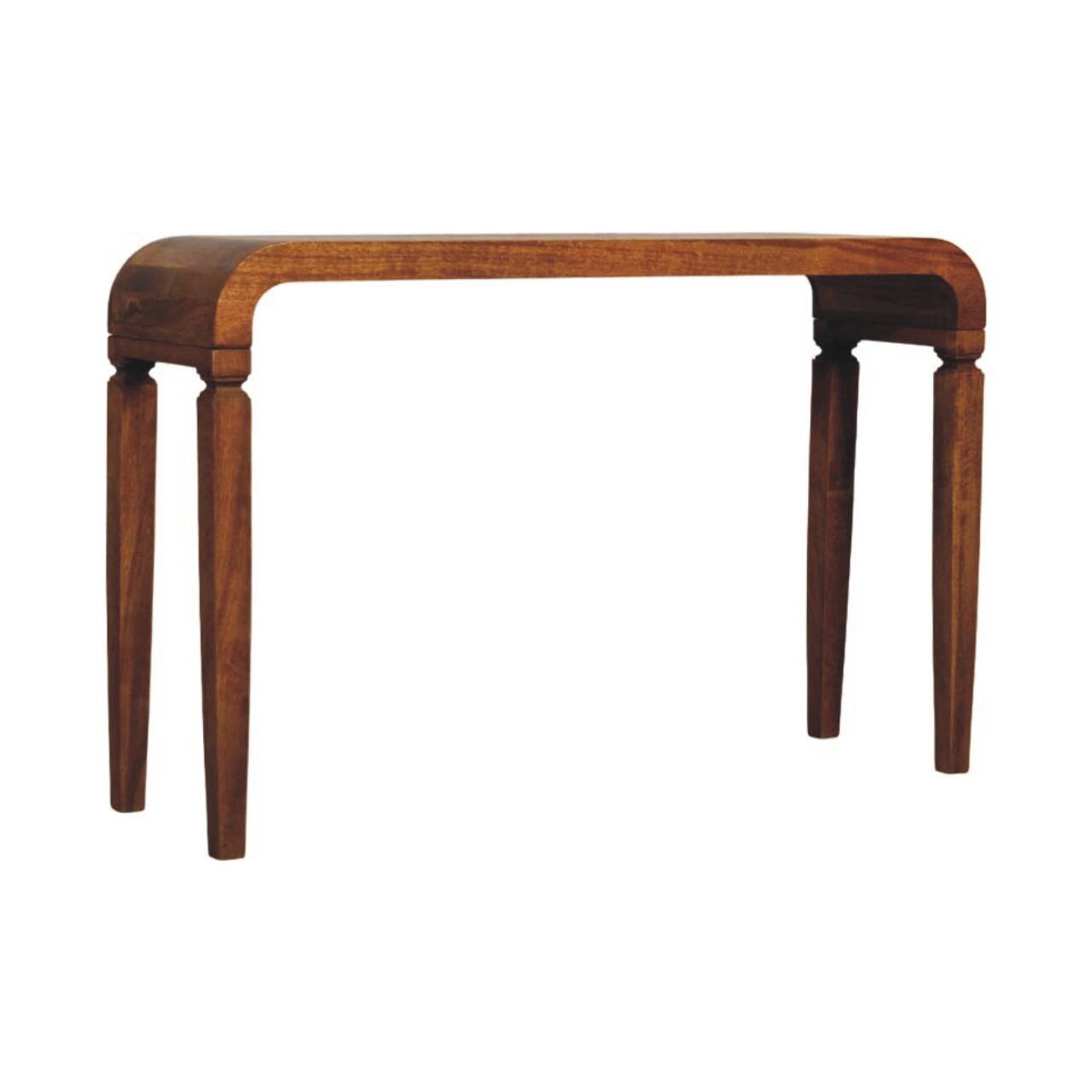 Left. Artisan Furniture - Artisan Furniture Solid Wood Arcus Console Table - Brown.