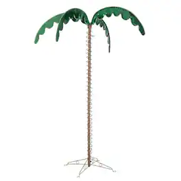 Winado - 7 FT Lighted Palm Tree 31V LED Rope Light Coconut Tree for Outdoor Christmas Holiday Decoration - Green