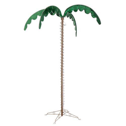 Front. Winado - 7 FT Lighted Palm Tree 31V LED Rope Light Coconut Tree for Outdoor Christmas Holiday Decoration - Green.
