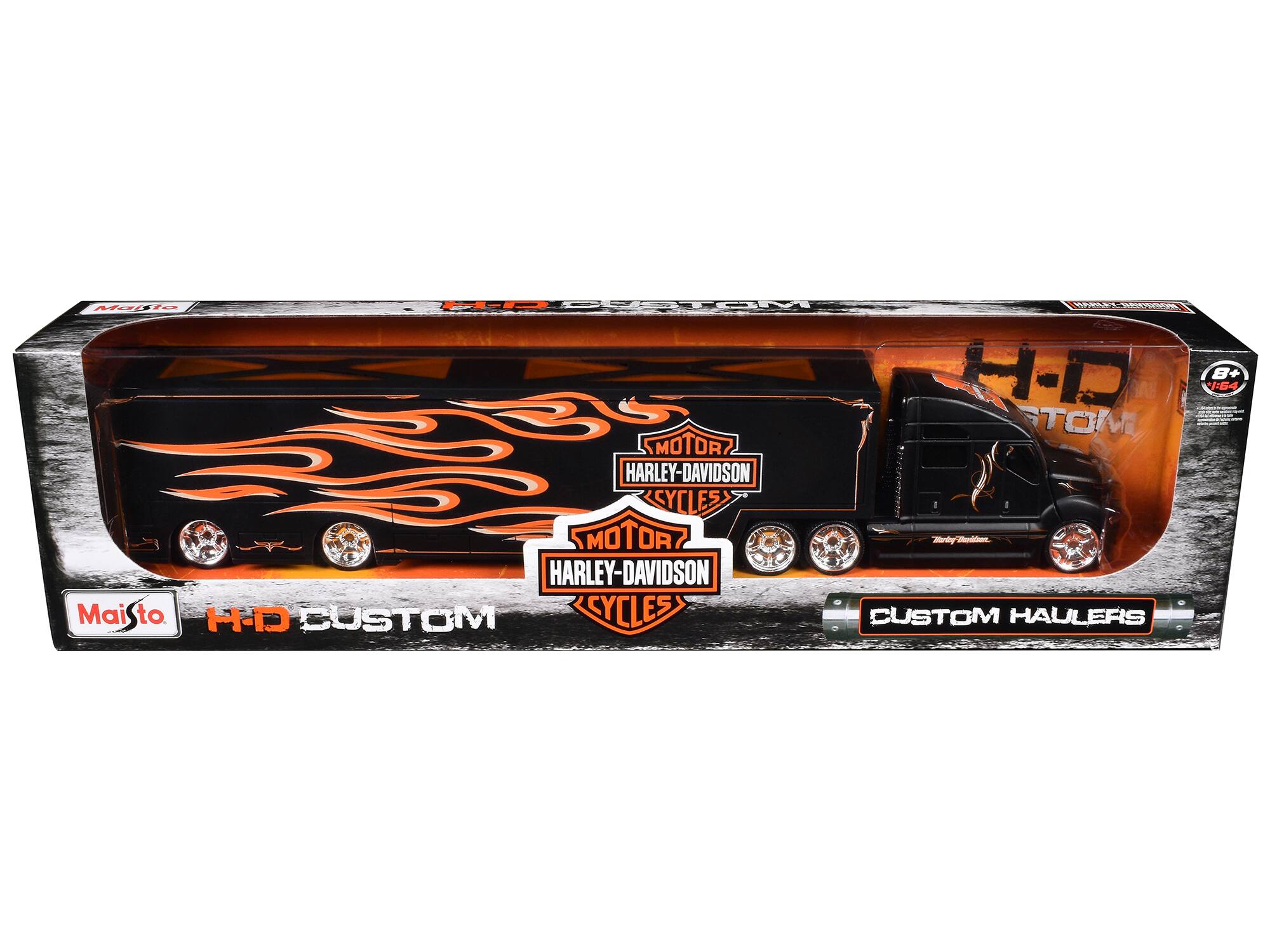 Harley Davidson Custom Hauler Trailer "Custom Haulers" Series 1/64 Diecast Model by Maisto - Black
