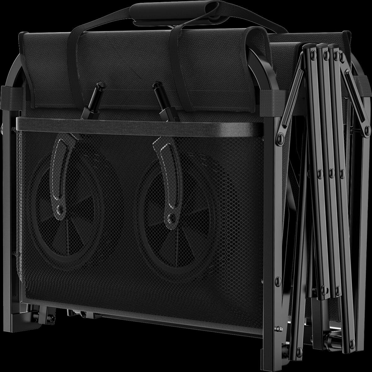 Alt View 10. Loheer - Loheer Expandable Dual Layer Utility Wagon Cart, Heavy Duty Steel Frame, Folding Wagon for Camping and Shopping.