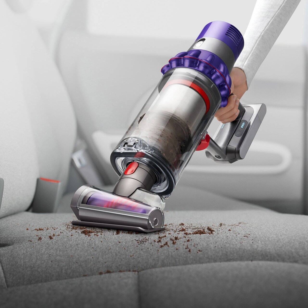 Back. Dyson - Cyclone V10 Animal+ Cordless Stick Vacuum - Purple.