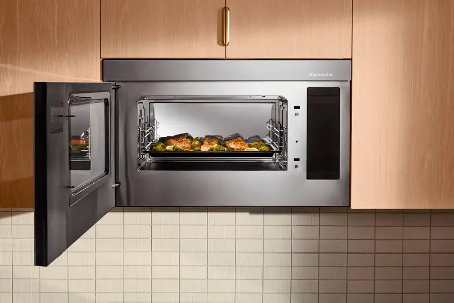 Alt View 19. KitchenAid - 1.1 Cu. Ft. Convection Flush Built-In Over-the-Range Microwave with Air Fry Mode - Stainless steel.