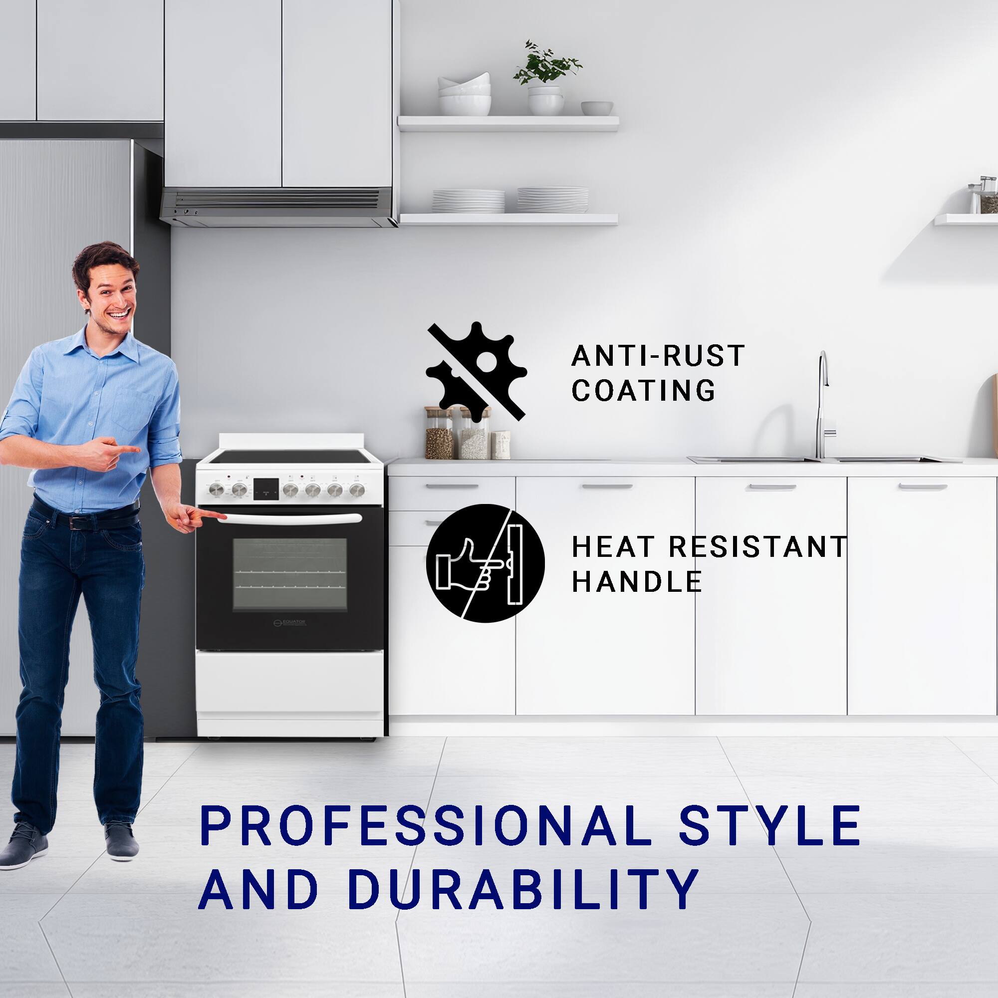 ANTI-RUST COATING  
HEAT RESISTANT HANDLE  

PROFESSIONAL STYLE AND DURABILITY