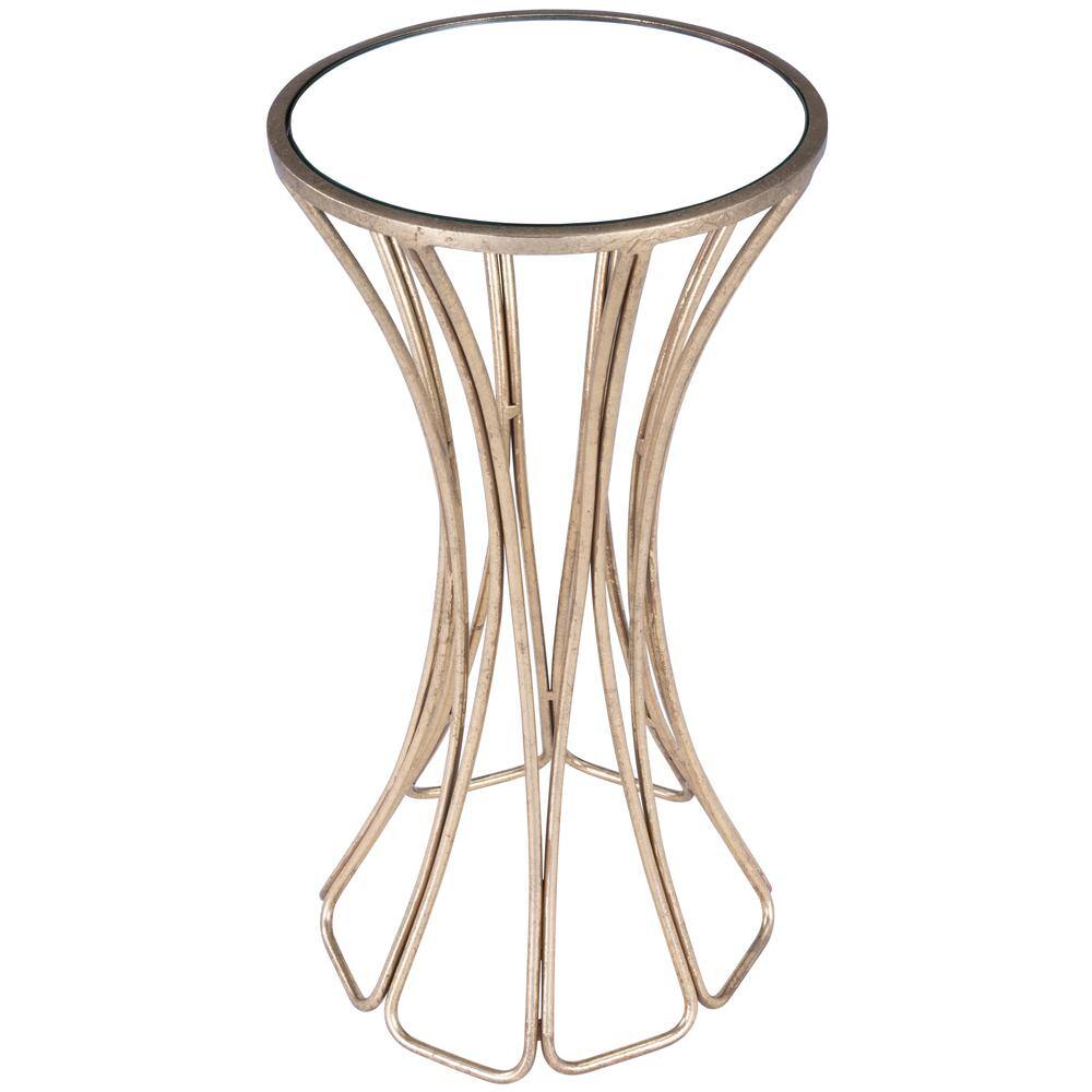 Alt View 4. Butler Specialty - Faruh Metal & Mirrored Side Table - Silver.