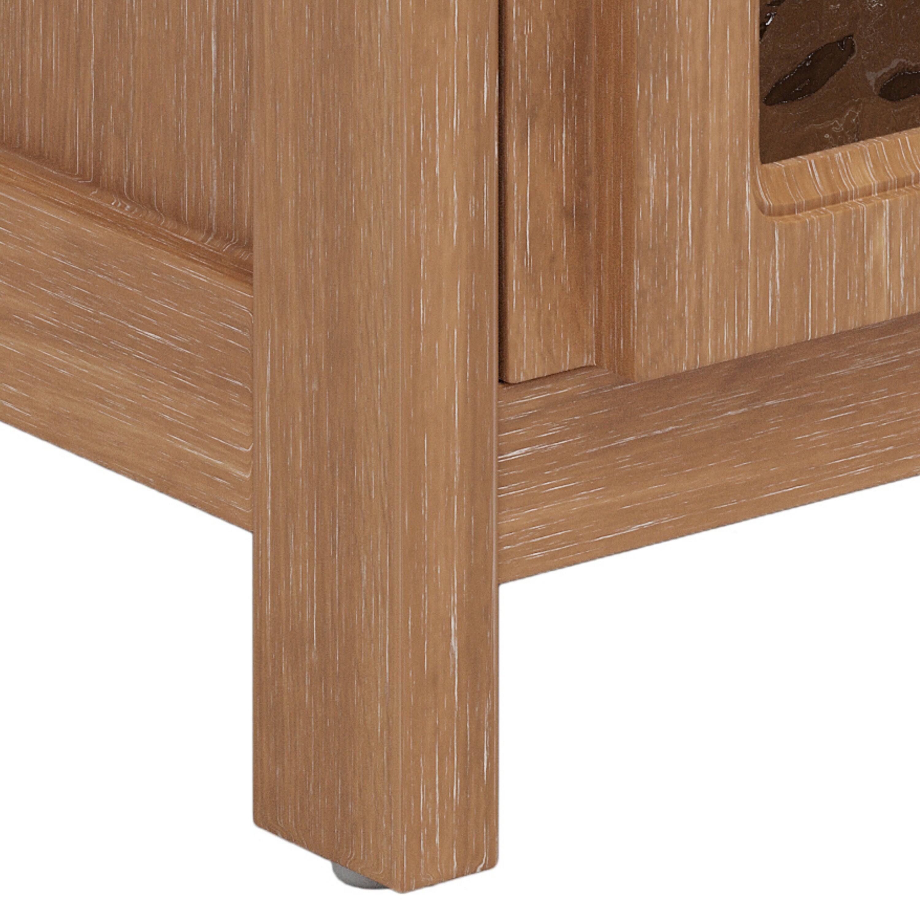 Alt View 7. Boyel Living - 31 Inch Farmhouse Bathroom Vanity with Ceramic Sink Rustic Cabinet Bronze Pulls Soft Close Antique Natural - AntiqueNatural.