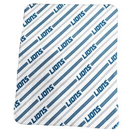 Logo Brands - Detroit Lions 50" x 60" Classic Vertical Stripe Fleece Throw Blanket - Multicolor
