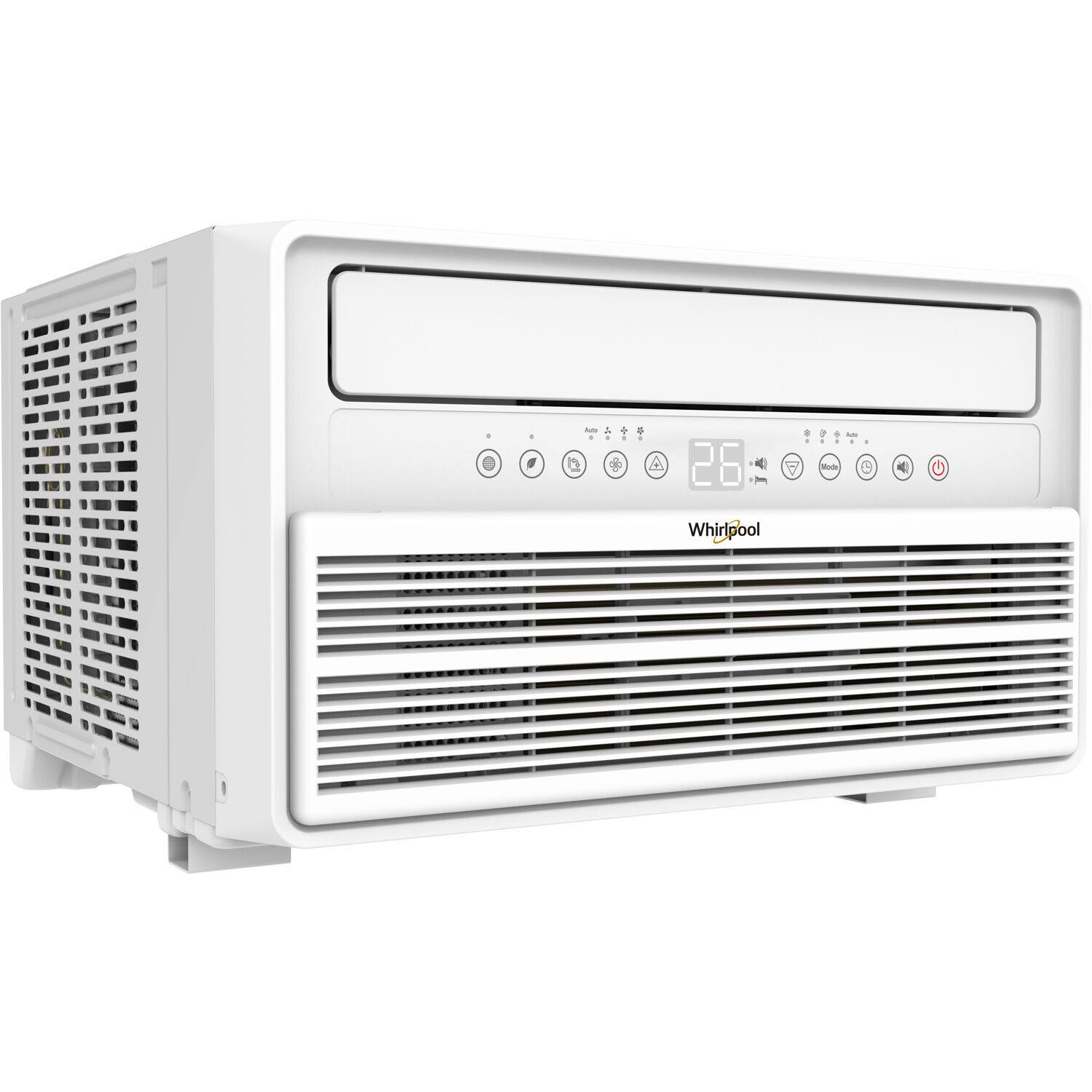 The text on the image reads "D - D 26 !!:. M 1 Whirlpool." This text is likely related to the settings or features of the air conditioner. The "D - D 26" could be a reference to the temperature setting, while "M 1 Whirlpool" might indicate the brand or model of the air conditioner.