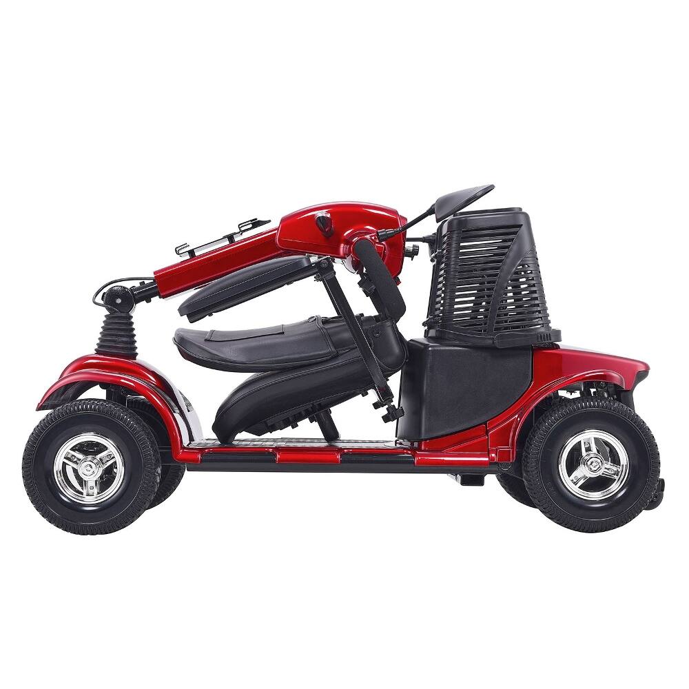 Alt View 8. Loheer - Loheer Heavy Duty 4 Wheel Mobility Scooter for Adults, Folding Electric All Terrain Travel Scooter 265lb Capacity - Blue.