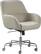 Front. Finch - Forester Modern Bonded Leather Office Chair - Silver/Cream.