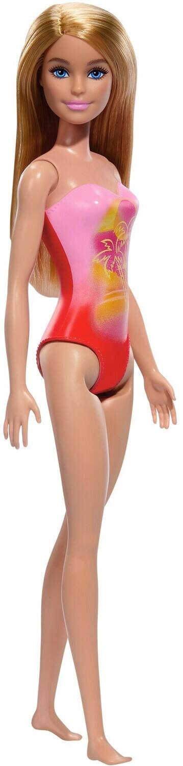 Alt View 2. Mattel - Barbie Beach Doll with Blond Hair & Pink Palm Tree-Print Swimsuit   - COLLECTIBLES - Multicolor.