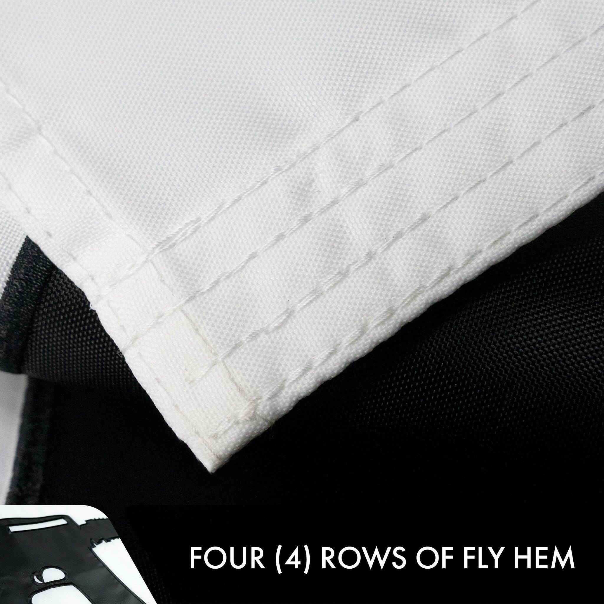 FOUR (4) ROWS OF FLY HEM