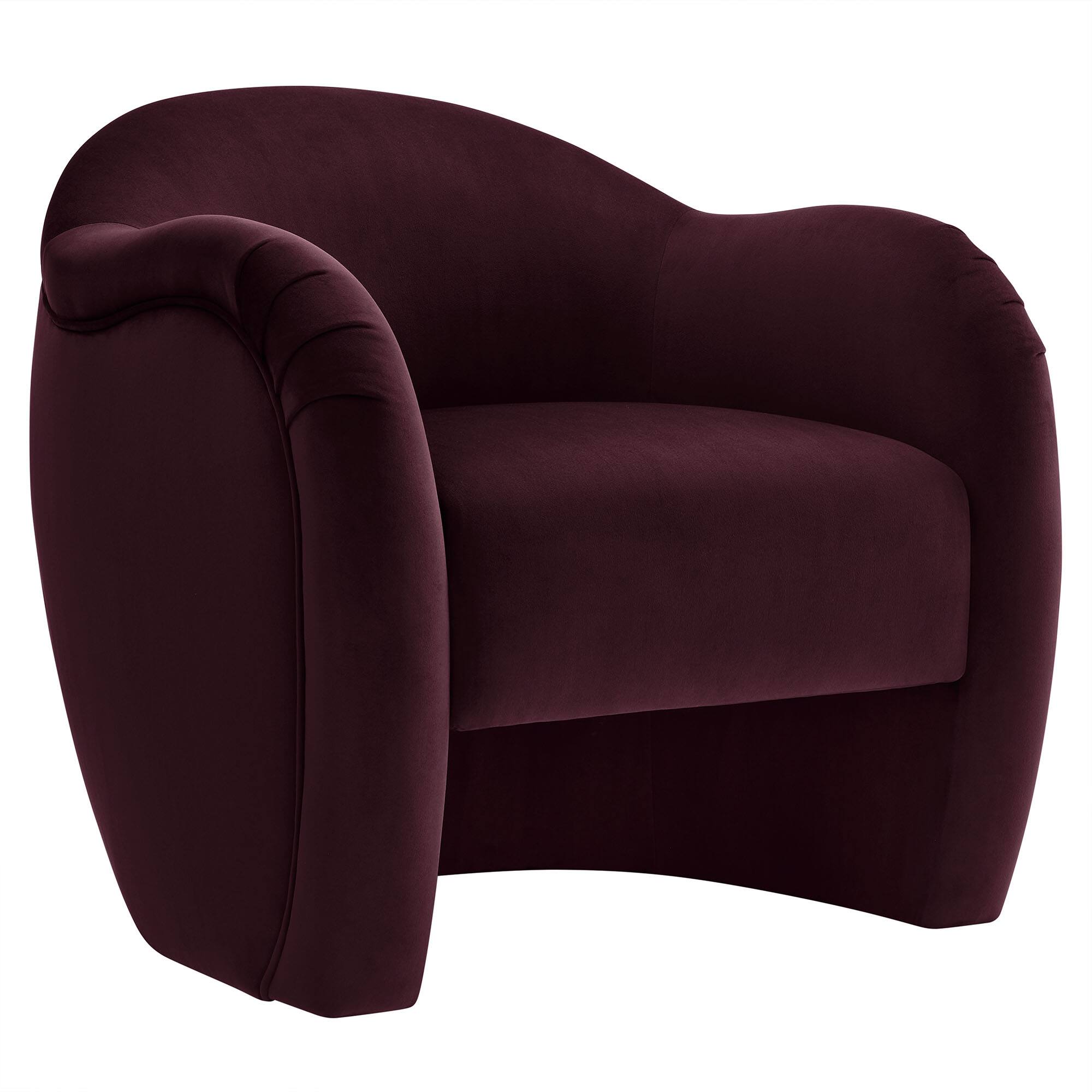 Angle. Modway - Compose Performance Velvet Accent Chair by Modway - Mulberry.
