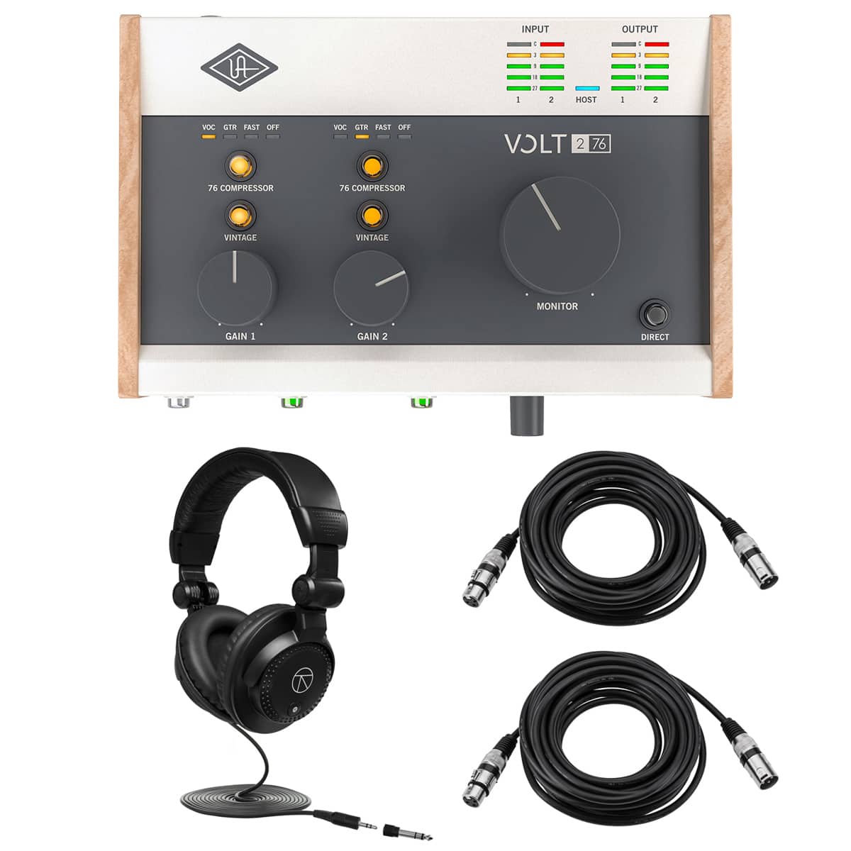 Universal Audio - Volt 276 Portable 2x2 USB Type-C Audio/MIDI Interface with Built-In Compressor, Bundle with TAPH100