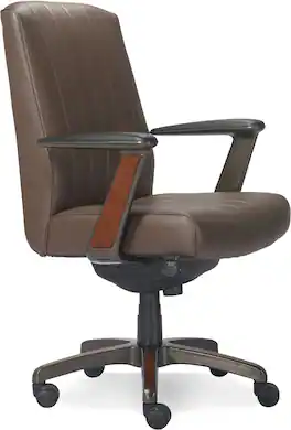 La-Z-Boy - Bennett Bonded Leather Executive High-Back Ergonomic Office Chair - Brown